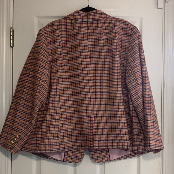 Talbots Women's Multicolor Checkered Blazer - Picture 4 of 5